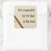 ペットヘアに対する責任がない スクエアシール (バッグ)