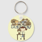 ペットベットブルネットTシャツとギフト キーホルダー (正面)