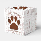 ペットベーカリービジネスブラウンドッグポー名付き フェイバーボックス (裏面サイド)