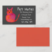 ペットホテルの搭乗キャットアートプロフェッショナル 名刺 (正面/裏面)