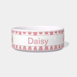 ペットボウルカスタムピンクセラミッククリスマスツリー ボウル