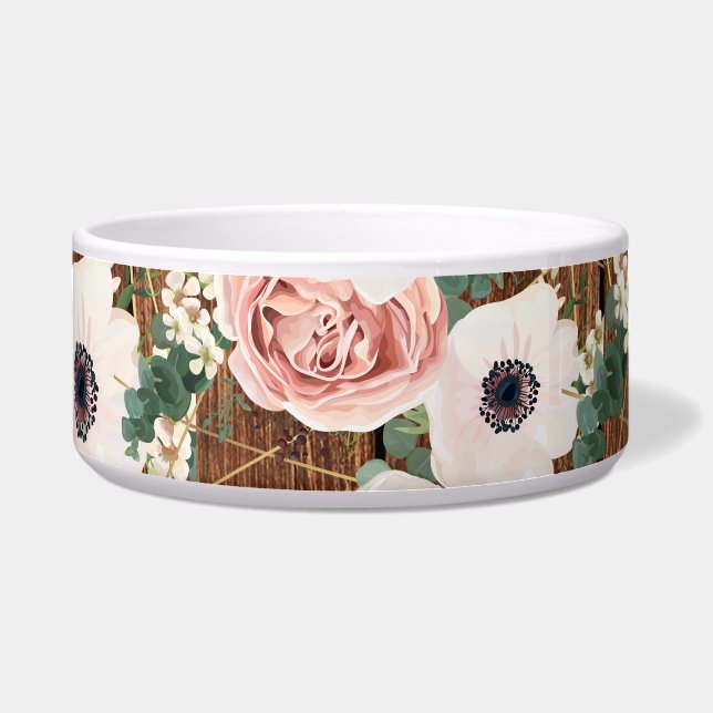 ペットボウルスパーソナライズされた幾何ガーデンバラバーン ボウル (正面)