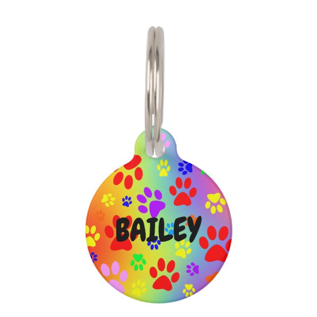 ペットポーズオンリキッドカラーズラウンドペット用名札 ペット　ネームタグ (正面)