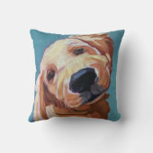 ペットポートレートのゴールデン・リトリーバーの枕 クッション (裏面)