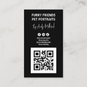 ペットポートレートアートQRコード 名刺 (裏面)