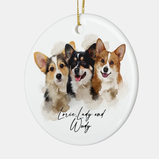 ペットポートレートオーナメントクリスマスオーナメント2022 セラミックオーナメント (左)