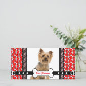 ペットポートレートフォトカードポーアンドボーン (スタンド正面)