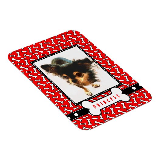 ペットポートレート冷蔵庫用マグネットと犬の写真 マグネット (右側)