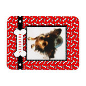 ペットポートレート冷蔵庫用マグネットと犬の写真 マグネット (横)