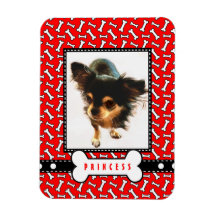 ペットポートレート冷蔵庫用マグネットと犬の写真