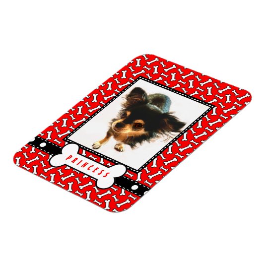 ペットポートレート冷蔵庫用マグネットと犬の写真 マグネット (左側)