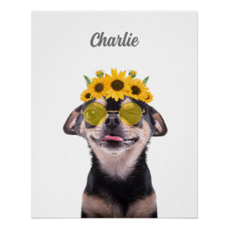 ペットポートレート、ドッグアート、ポープリント ポスター