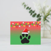 ペットポープリントサンタハットクリスマスライト シーズンポストカード (スタンド正面)