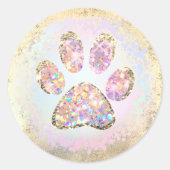 ペットポープリントデザインクラシックラウンドステッカー ラウンドシール (正面)