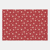 ペットポープリントハートパターキュートバレンタインデー ラッピングペーパーシート (正面2)