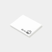 ペットポープリントパーソナライズされた猫好きホワイト ポストイット (アングル)