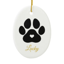 ペットポープリントパーソナライズされた金ゴールドペット名写真