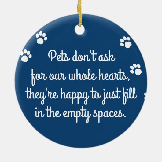 ペットポープリントフォトキープサセセラミックオーナメント セラミックオーナメント (裏面)