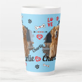 ペットマグ | 名前入り愛犬のメモリアルグッズ カフェラテマグ (正面)