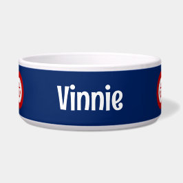 ペットマネ航海のリーネイビーブルーレッド白 ボウル