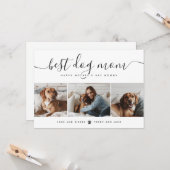 ペットミニマルドッグファミリー写真母の日カード カード (正面/裏面インサイチュ)