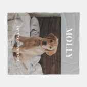 ペットミニマル名フルフォト フリースブランケット (正面(横))