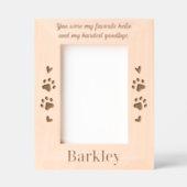 ペットメモリアルお気に入りのハローカスタム写真 レーザー彫刻フレーム (正面)