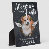 ペットメモリアルエンジェルウィングス写真プレート フォトプラーク (側面)