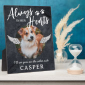 ペットメモリアルエンジェルウィングス写真プレート フォトプラーク (側面)
