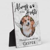 ペットメモリアルエンジェルウィングス写真プレート フォトプラーク (側面)