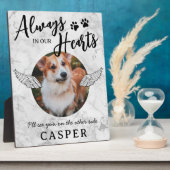 ペットメモリアルエンジェルウィングス写真プレート フォトプラーク (側面)