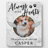 ペットメモリアルエンジェルウィングス フォトプレート フォトプラーク (正面)