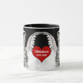 ペットメモリアルエンジェルキャット赤いハート マグカップ (中央)