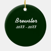 ペットメモリアルオーナメント、写真入り思い出の品 セラミックオーナメント (裏面)