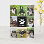 ペットメモリアルカスタム犬コラージュ 愛する記憶に カード (黄色い花)