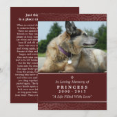 ペットメモリアルカード5"x7"レインボーブリッジ（雄） プログラム (正面/裏面)