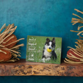 ペットメモリアルギフト - ペットの喪失に対する哀悼の品 フォトプラーク (側面)