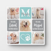 ペットメモリアルギフト 犬の喪失 現代的でおしゃれ 5枚の写真 フォトプラーク (正面)