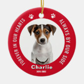 ペットメモリアルクリスマスフォトオーナメント セラミックオーナメント (正面)