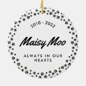 ペットメモリアルクリスマスホリデイオーナメント セラミックオーナメント (裏面)
