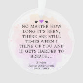 ペットメモリアルシンパシーキープセイク引用写真 オーナメント (正面)