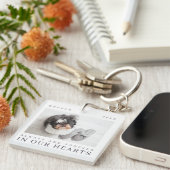 ペットメモリアルシンプル引用文モダンシック写真 キーホルダー (正面右)