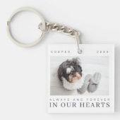 ペットメモリアルシンプル引用文モダンシック写真 キーホルダー (正面)