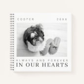 ペットメモリアルシンプル引用文モダンシック写真 ノートブック (正面)