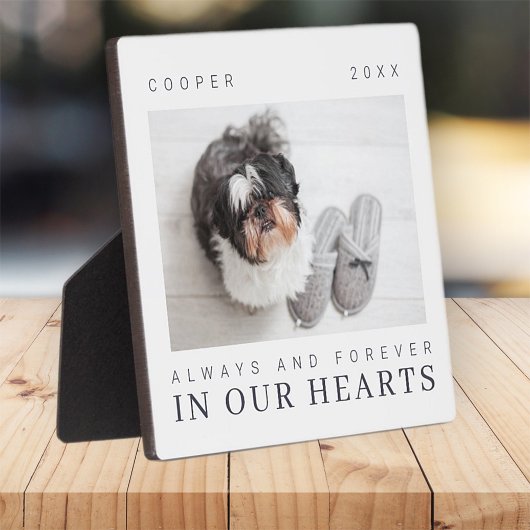 ペットメモリアルシンプル引用文モダンシック写真 フォトプラーク