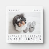 ペットメモリアルシンプル引用文モダンシック写真 フォトプラーク (正面)