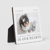 ペットメモリアルシンプル引用文モダンシック写真 フォトプラーク (正面)