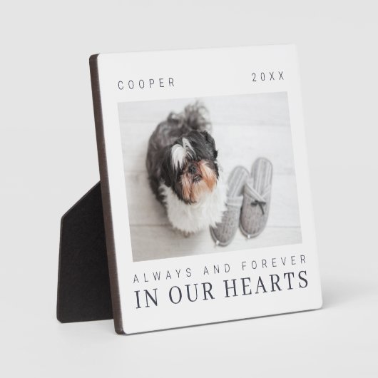 ペットメモリアルシンプル引用文モダンシック写真 フォトプラーク (正面)