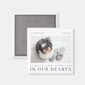 ペットメモリアルシンプル引用文モダンシック写真 マグネット (正面/裏面)