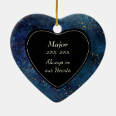 ペットメモリアルスター銀河系ハート記念 セラミックオーナメント (裏面)